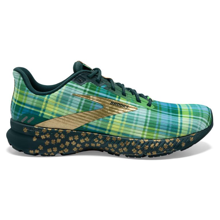 Brooks LAUNCH 8 Light Cushion Road Running Shoes Womens Canada - Fern Green/Metallic Gold/Deep Teal